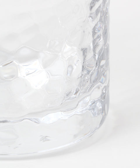Hammered Tall Glass Clear