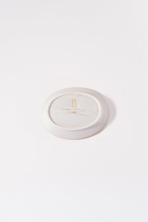 Kachosen Oval Platter With Folding-Fan Pattern Small