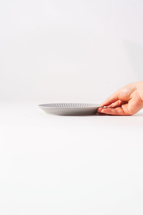 Kachosen Oval Platter With Folding-Fan Pattern Small