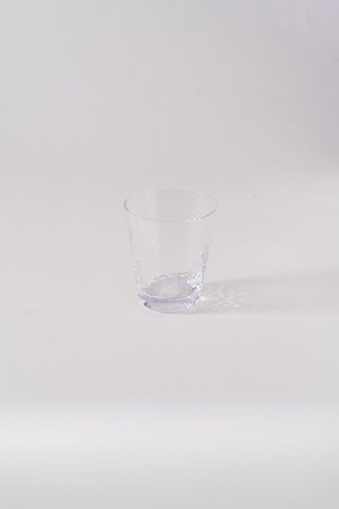 Hammered Short Glass Clear