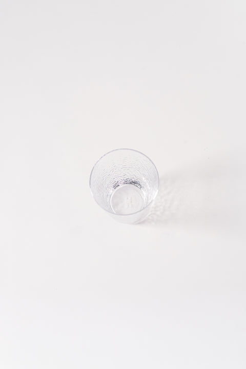 Hammered Short Glass Clear