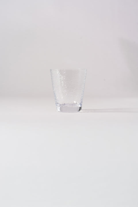 Hammered Short Glass Clear