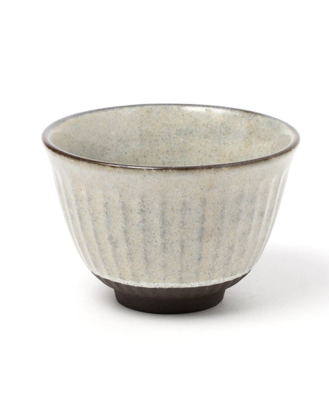 Mino Ware Black Soil Tokusa Rice Bowl