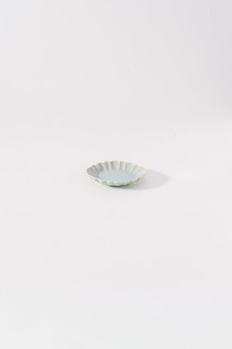 Mino Ware Mini Oval Chrysanthemum
