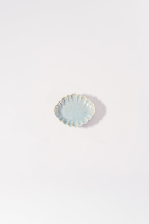 Mino Ware Mini Oval Chrysanthemum