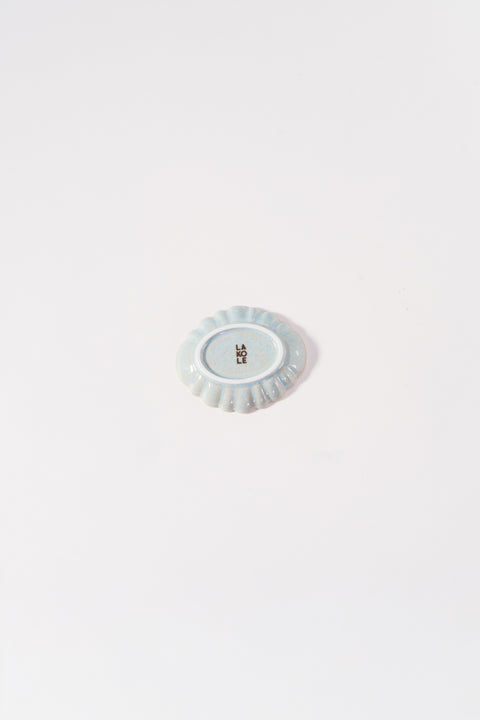 Mino Ware Mini Oval Chrysanthemum