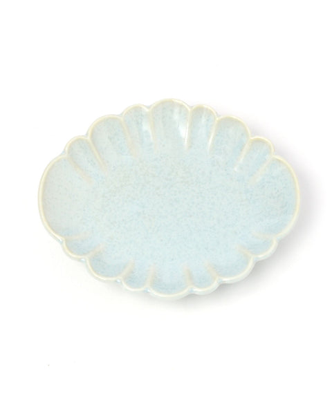 Mino Ware Mini Oval Chrysanthemum