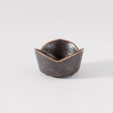 Mino Ware 3 Petal Flower Mini Bowl