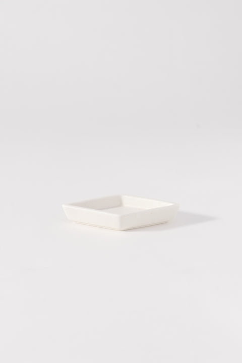 Mino Ware "Obanzai" Mini Plate Rhombus White