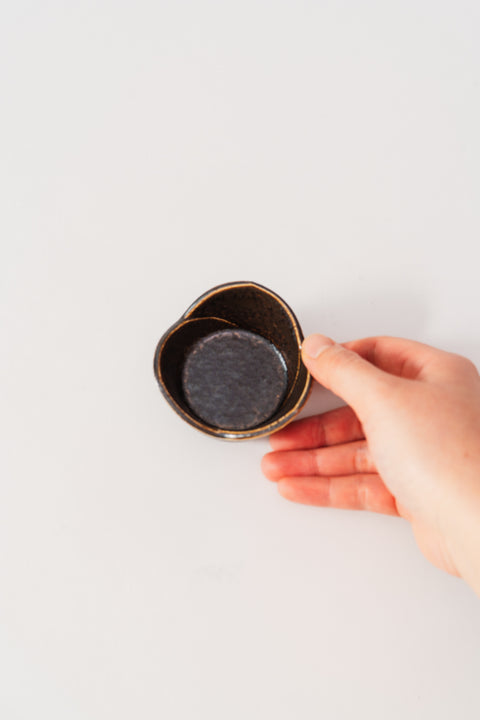 Mino Ware 3 Petal Flower Mini Bowl