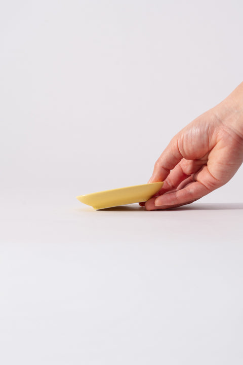 Mino Ware "Obanzai" Mini Plate Yellow