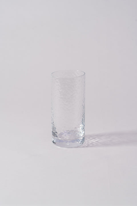 Hammered Tall Glass Clear