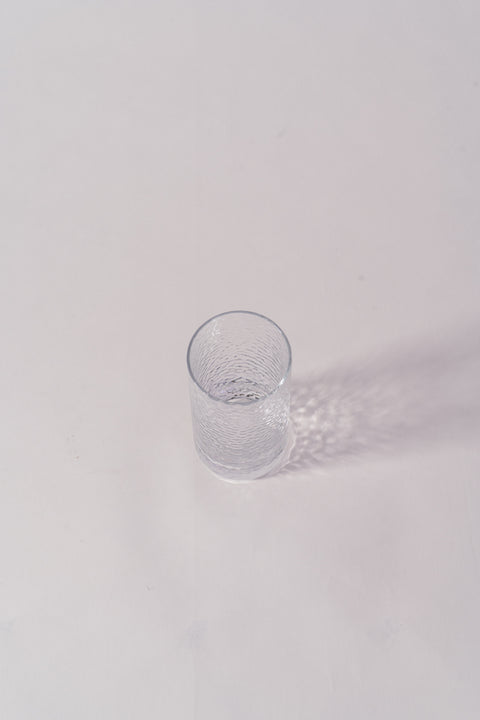 Hammered Tall Glass Clear