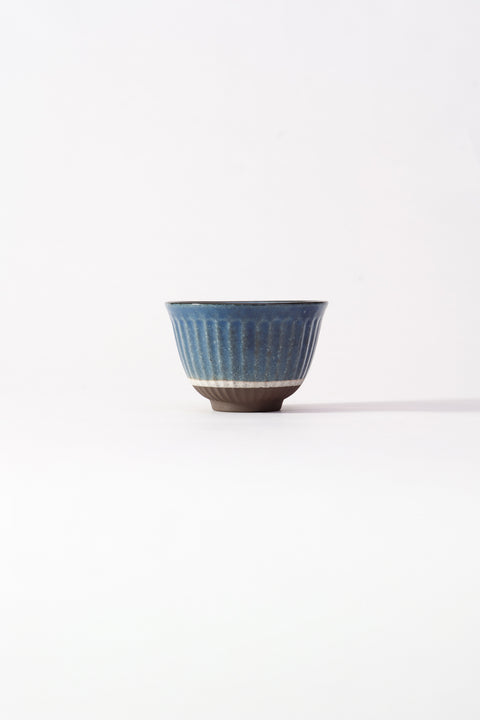 Mino Ware Black Soil Tokusa Rice Bowl