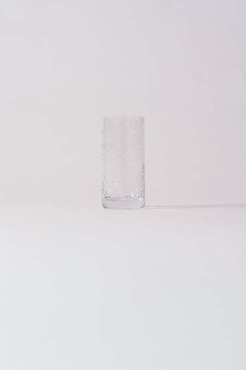 Hammered Tall Glass Clear