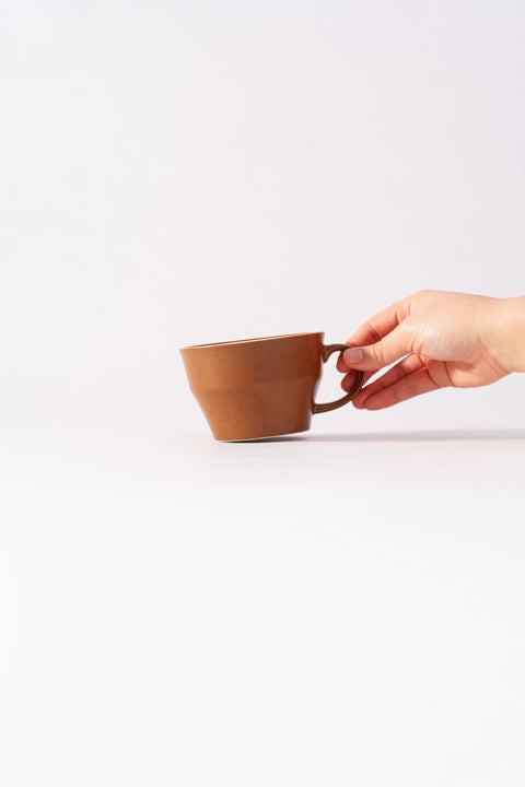 Mino Ware Colored Rim Wide Mug