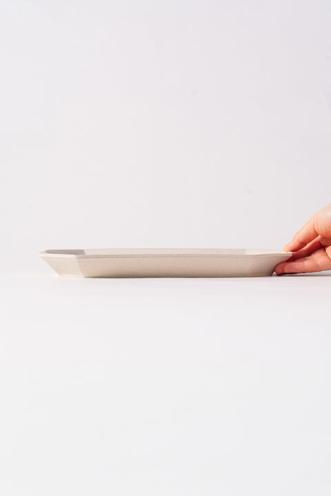 Mino Ware Octagon Oval Plate Large