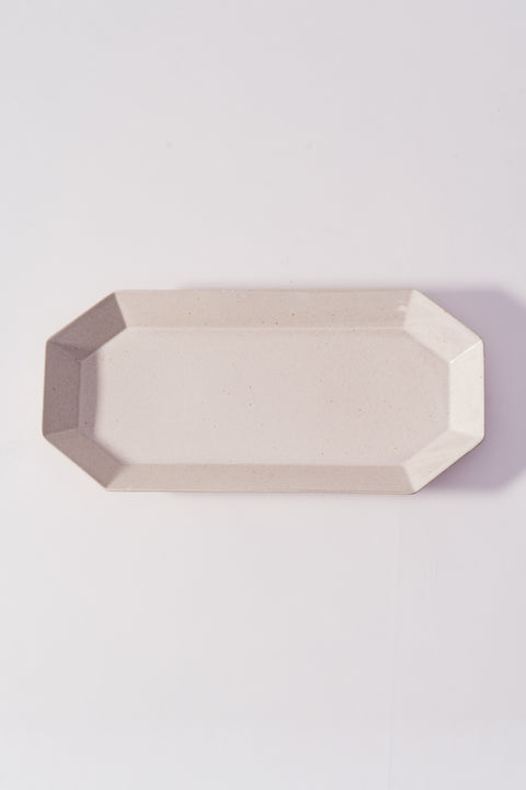 Mino Ware Octagon Oval Plate Large