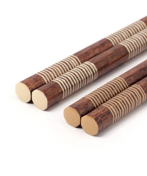 Octagon Striped Wood Chopsticks