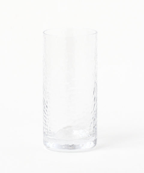 Hammered Tall Glass Clear