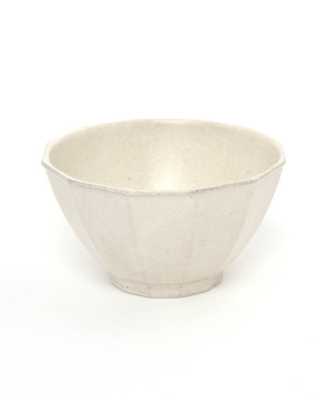 Mino Ware Octagon Rice Bowl Ivory