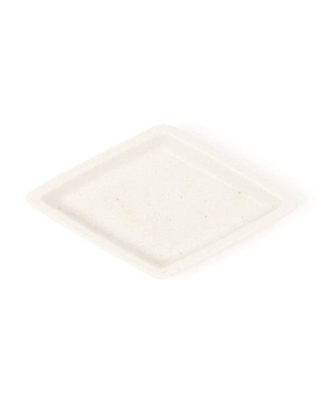 Mino Ware "Obanzai" Mini Plate Rhombus White